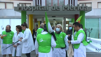 Protesta de médicos en Mérida