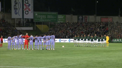 Cacereño y Real Madrid antes del pitido inicial