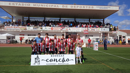 Once inicial del Azuaga en el Municipal rojiblanco.