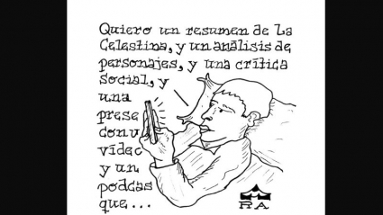 VIñeta de Ramón Besonías sobre el uso de la IA en la educación