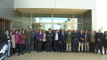 Protestas de jueces extremeños en los palacios de justicia de la región