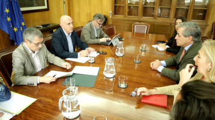 Imagen de la reunión entre el Gobierno central y la Junta sobre el regadío de Tierra de Barros