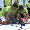 Alumnos con robots en la 5ª jornada de la VII Liga Extremeña de Robótica