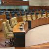 Asamblea de Extremadura durante las horas previas a la celebración del Debate sobre el Estado de la Región