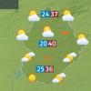 Mapa de previsión del lunes 9 de junio