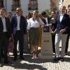 Cáceres incorpora un hito Xacobeo que marca los 695 kilómetros entre la Plaza de Santiago y la Plaza del Obradoiro