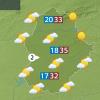 Mapa de previsión del martes 19 de agosto