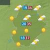 Mapa de previsión del martes 26 de agosto