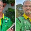 Anastasio Gracia Calamonte y José María Díaz Romero, vendedores de la ONCE