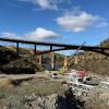 Trabajos finales en el nuevo puente de Alcántara