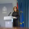 La ministra de Sanidad, Mónica García, ofrece declaraciones a la prensa