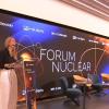 La presidenta de la Junta de Extremadura, María Guardiola, durante el Foro Nuclear organizado por Okdiario