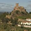 Vista aérea del Castillo de Alburquerque - Imagen de archivo.