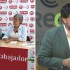 Las secretarias generales de Comisiones Obreras y de UGT en la región, y el secretario general de la Creex