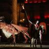 San Jorge pelea con el dragón en Cáceres