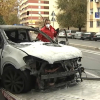 Vehículo incendiado en la Avenida de la Hispanidad