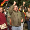 Protesta frente a la sede del PSOE en Cáceres