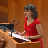 Irene de Miguel en la Asamblea de Extremadura durante el Debate Sobre el Estado de la Región