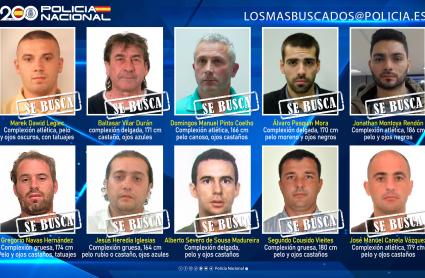 Fugitivos más busacdos por la Policía Nacional