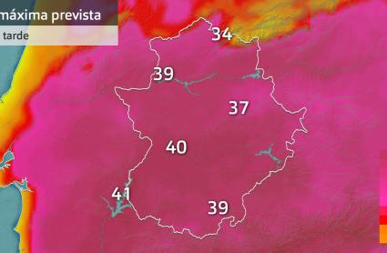 Temperatura máxima prevista para hoy jueves 4 de julio