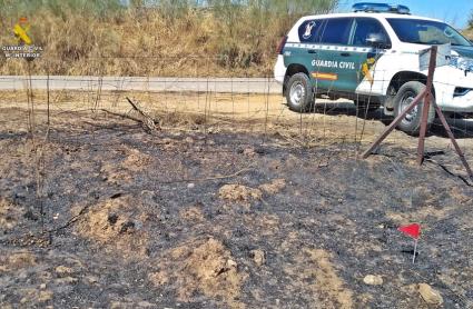 Investigan al supuesto autor del incendio que afectó a 70 hectáreas de dehesa en Burguillos del Cerro y Feria