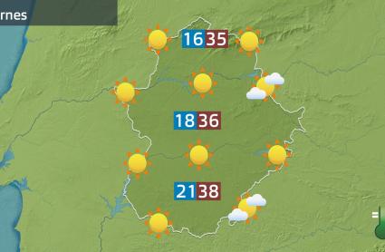 Mapa de previsión del 22 de agosto