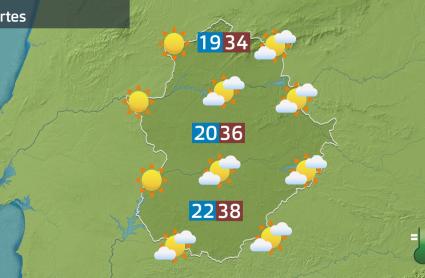 Mapa de previsión del 27 de agosto