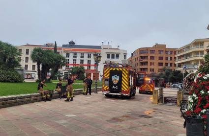 Incendio en un parking de Badajoz