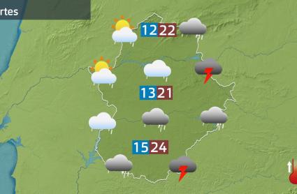 Mapa de previsión del 28 de octubre