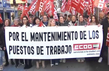 Manifestación en Villanueva de la Serena