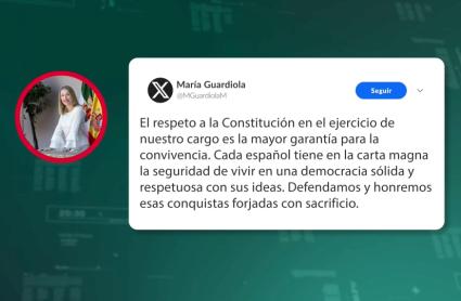 Publicación de María Guardiola en la red social 'X'