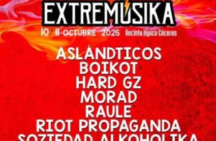 Morad, Soziedad Alkohólika y Raule, primeros confirmados del festival Extremúsika de Cáceres