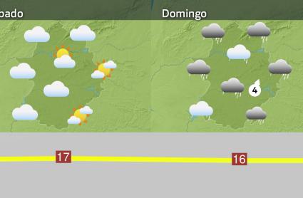 Mapa de previsión para el 4 y 5 de enero