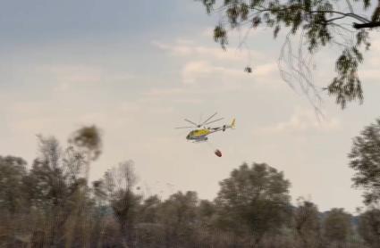 Desactivado el nivel 1 de peligrosidad en el incendio forestal de Madrigalejo 