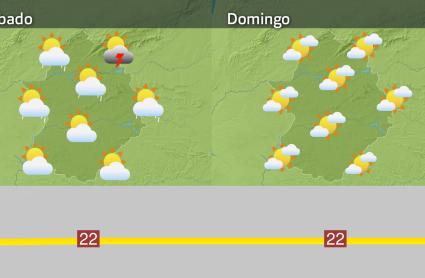 Mapa de previsión del 10 y 11 de mayo