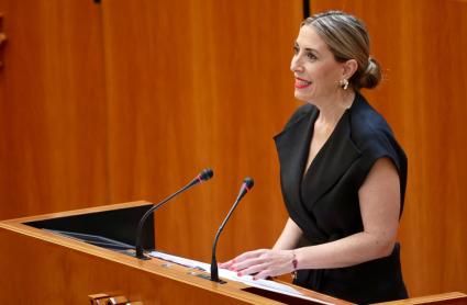 María Guardiola, presidenta de la Junta de Extremadura, durante el Debate sobre el Estado de la Región