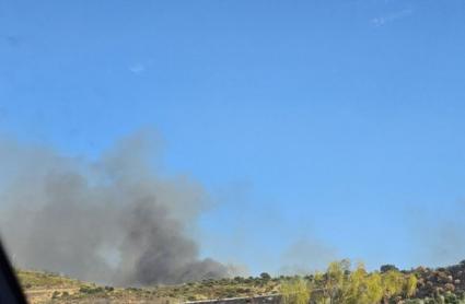 Un incendio en Plasencia obliga a cortar la carretera que une la capital del Jerte con Malpartida