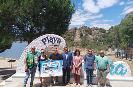 La Playa de Puerto Peña, en Talarrubias, es la imagen del cupón de la ONCE del próximo 23 de julio