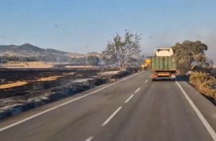 Estabilizado el incendio en Brovales