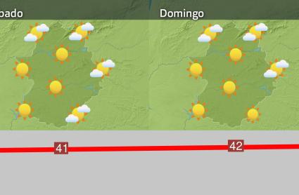 Mapa de previsión del 2 y 3 de agosto