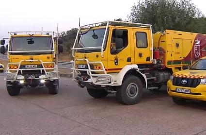 Bomberos de Murcia que han participado en las labores de extinción del incendio de Jarilla de 2025