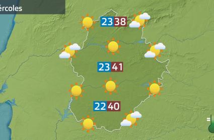 Mapa de previsión del miércoles 06 de agosto