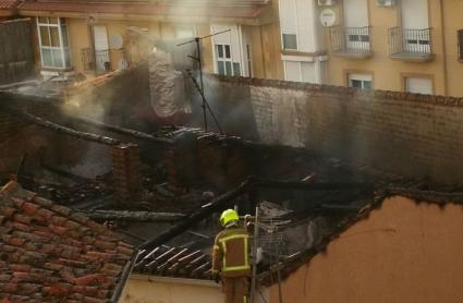 Incendio en una vivienda de Plasencia