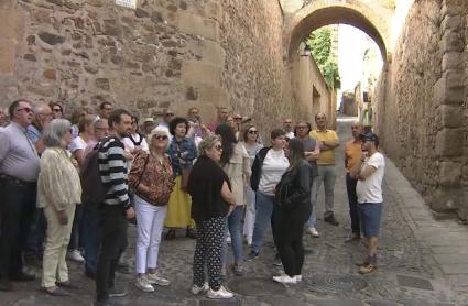 Turistas en Cáceres