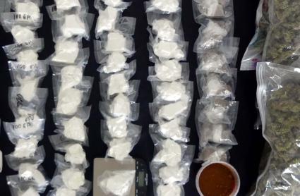 Parte de la cantidad incautada