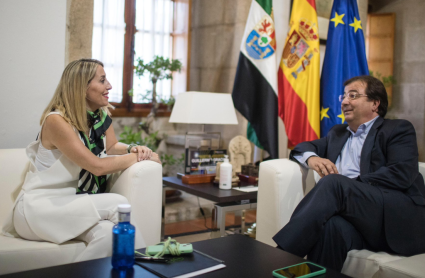 Imagen que ha publicado la presidenta de la Junta de Extremadura para trasladar sus condolencias