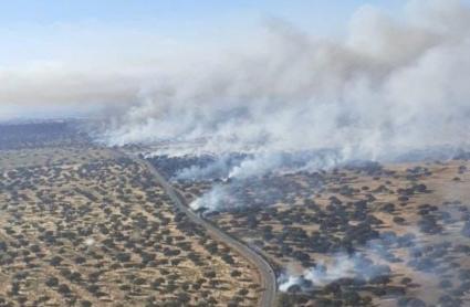Incendio en la provincia de Cáceres en el verano de 2025