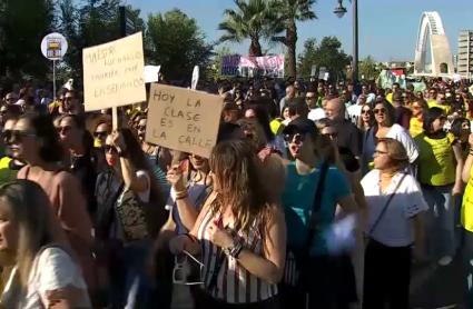 Huelga de docentes en Extremadura