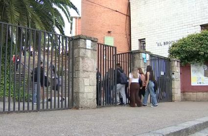 Centro escolar durante la huelga de docentes en Extremadura