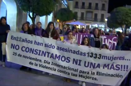 Manifestación por el 25N en Mérida